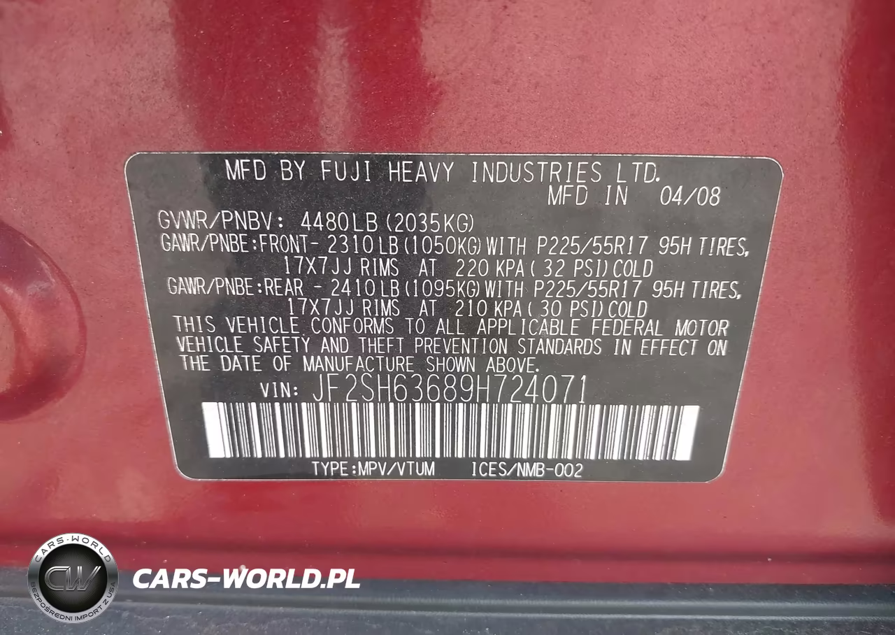 2009 Subaru Forester 2.5X VIN:JF2SH63689H724071 - 9