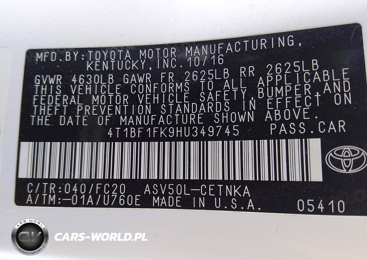 2017 Toyota Camry Le VIN:4T1BF1FK9HU349745 - 9