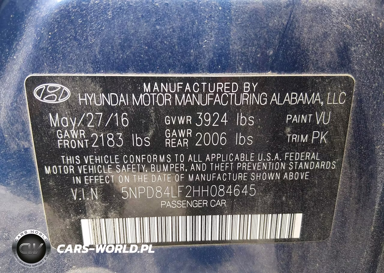2017 Hyundai Elantra Se VIN:5NPD84LF2HH084645 - 9