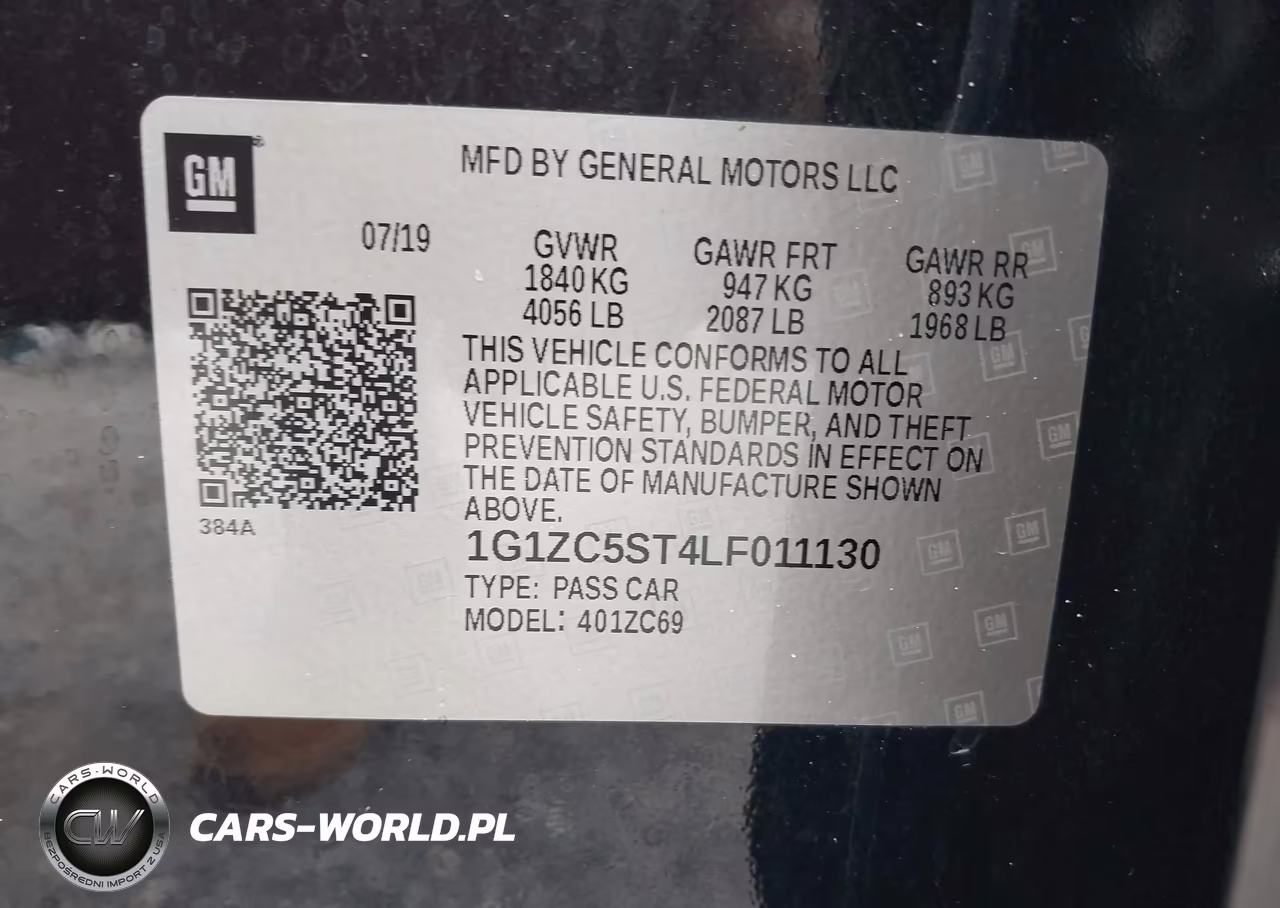2020 Chevrolet Malibu Fwd 1Fl VIN:1G1ZC5ST4LF011130 - 9