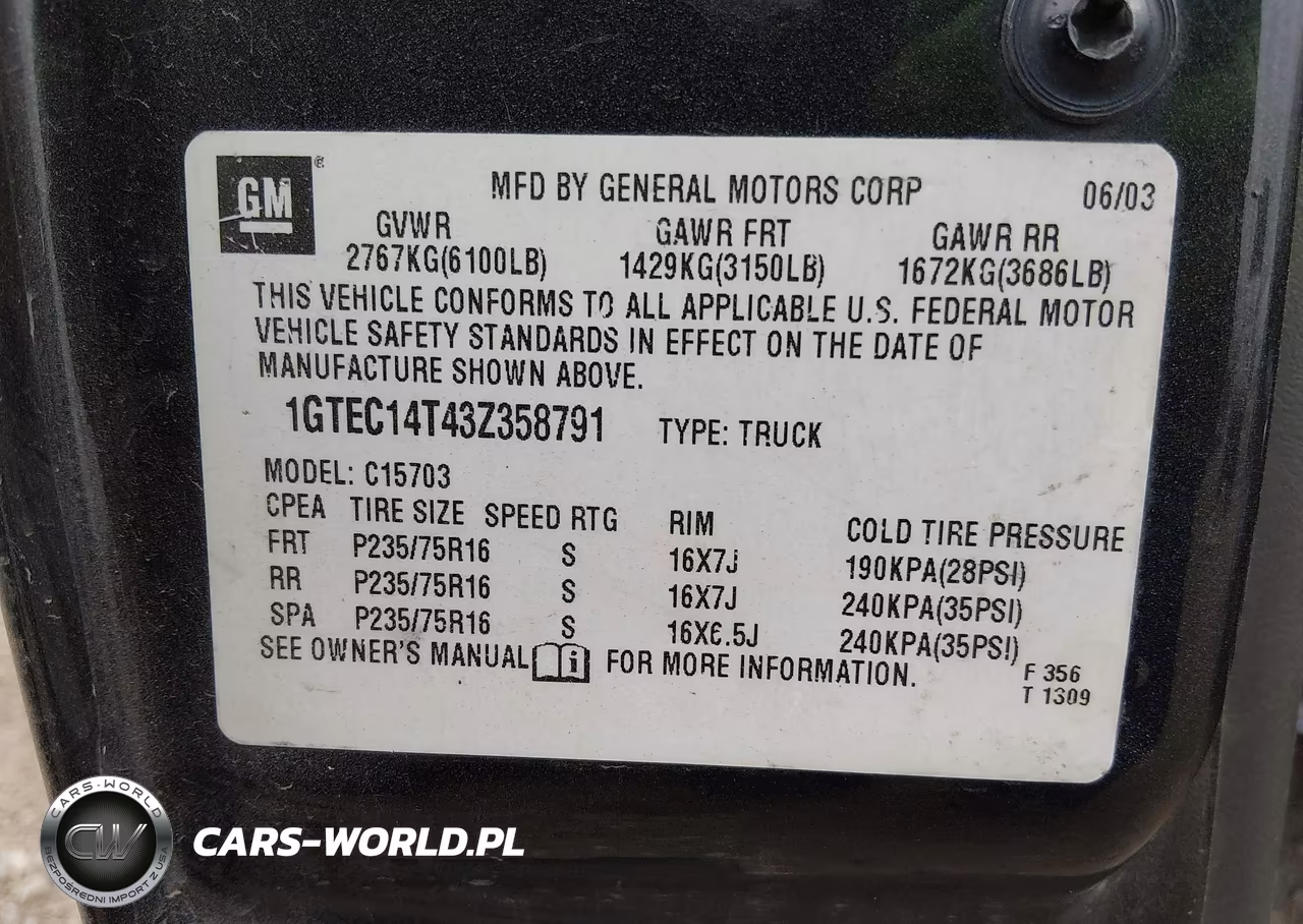 2003 GMC Sierra 1500 Sle VIN:1GTEC14T43Z358791 - 9