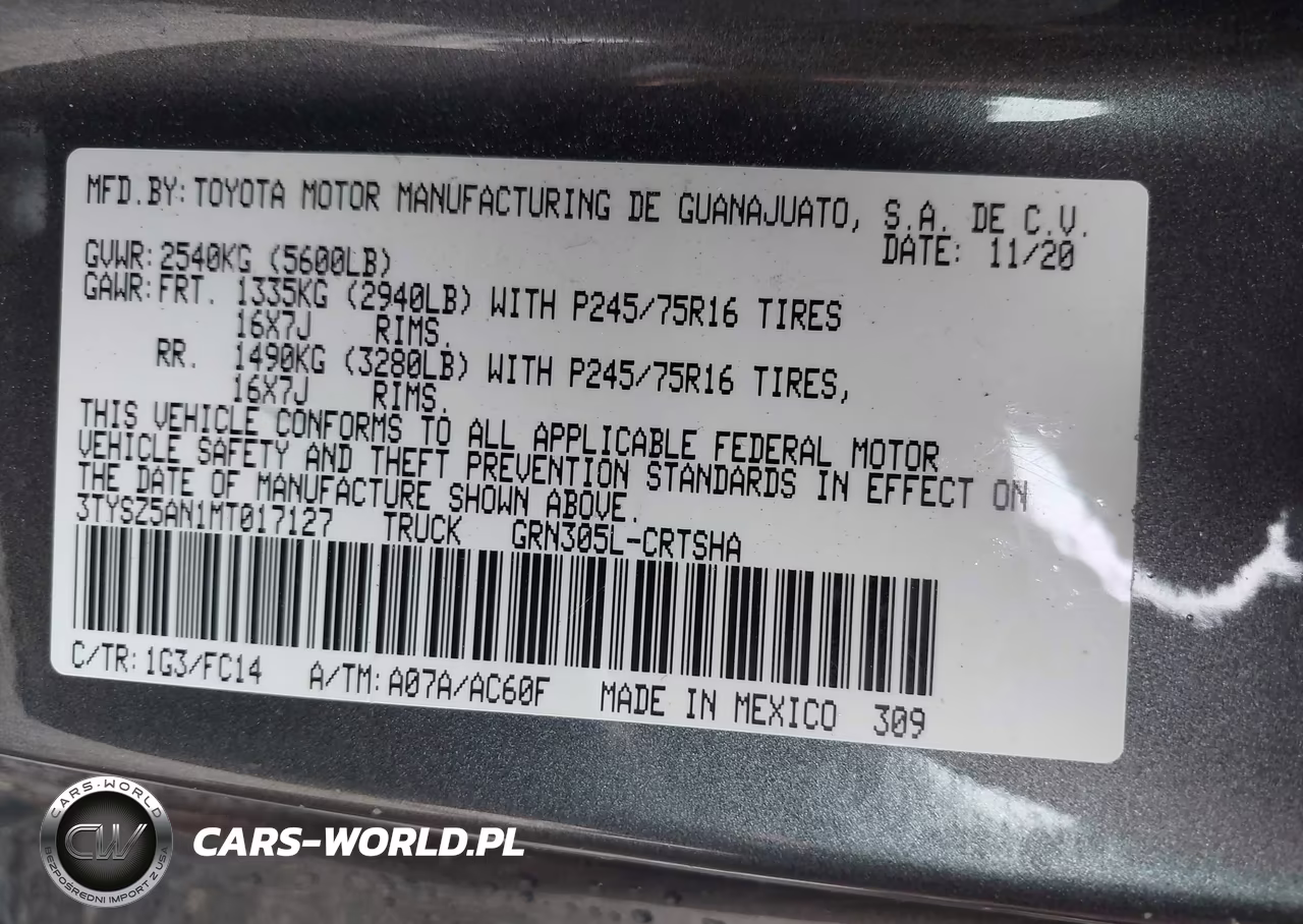 2021 Toyota Tacoma Sr5 V6 VIN:3TYSZ5AN1MT017127 - 9