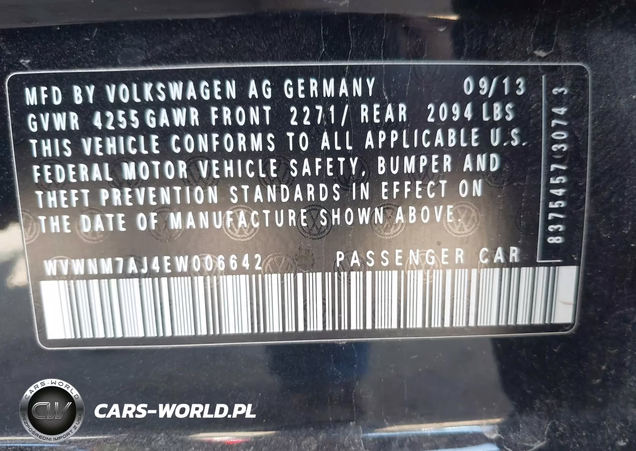 2014 Volkswagen Golf 2.0L Tdi VIN:WVWNM7AJ4EW006642 - 9