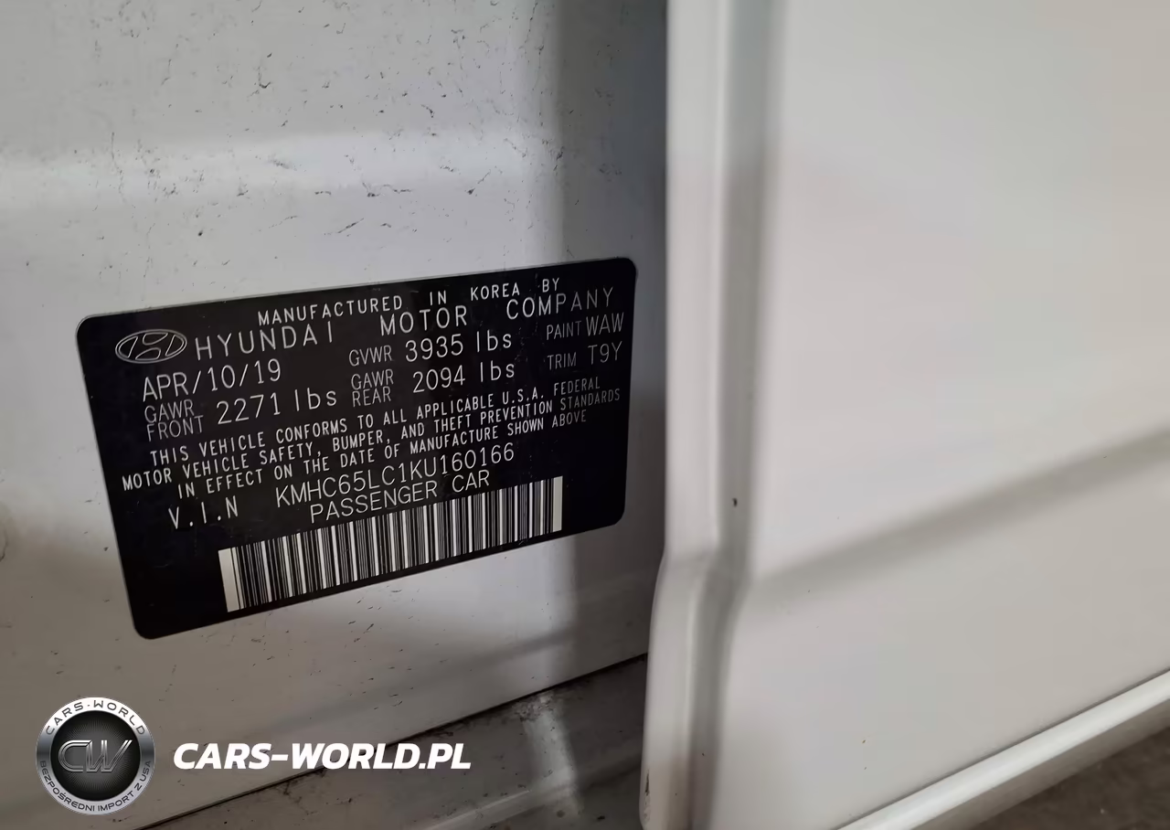 2019 Hyundai Ioniq Hybrid Blue VIN:KMHC65LC1KU160166 - 9
