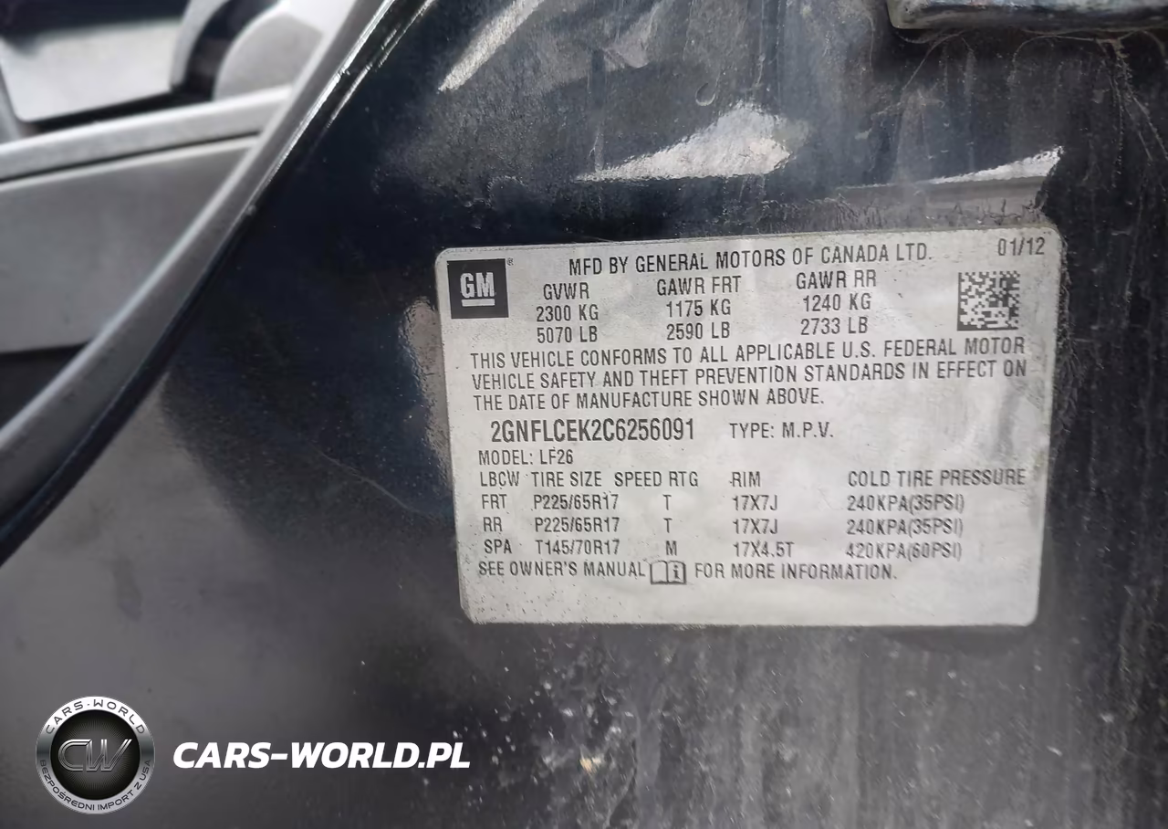 2012 Chevrolet Equinox Ls VIN:2GNFLCEK2C6256091 - 9