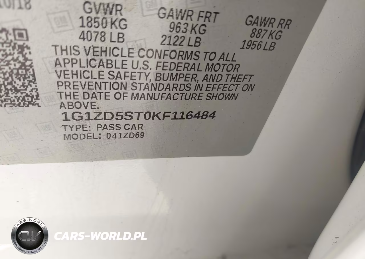 2019 Chevrolet Malibu Lt VIN:1G1ZD5ST0KF116484 - 9