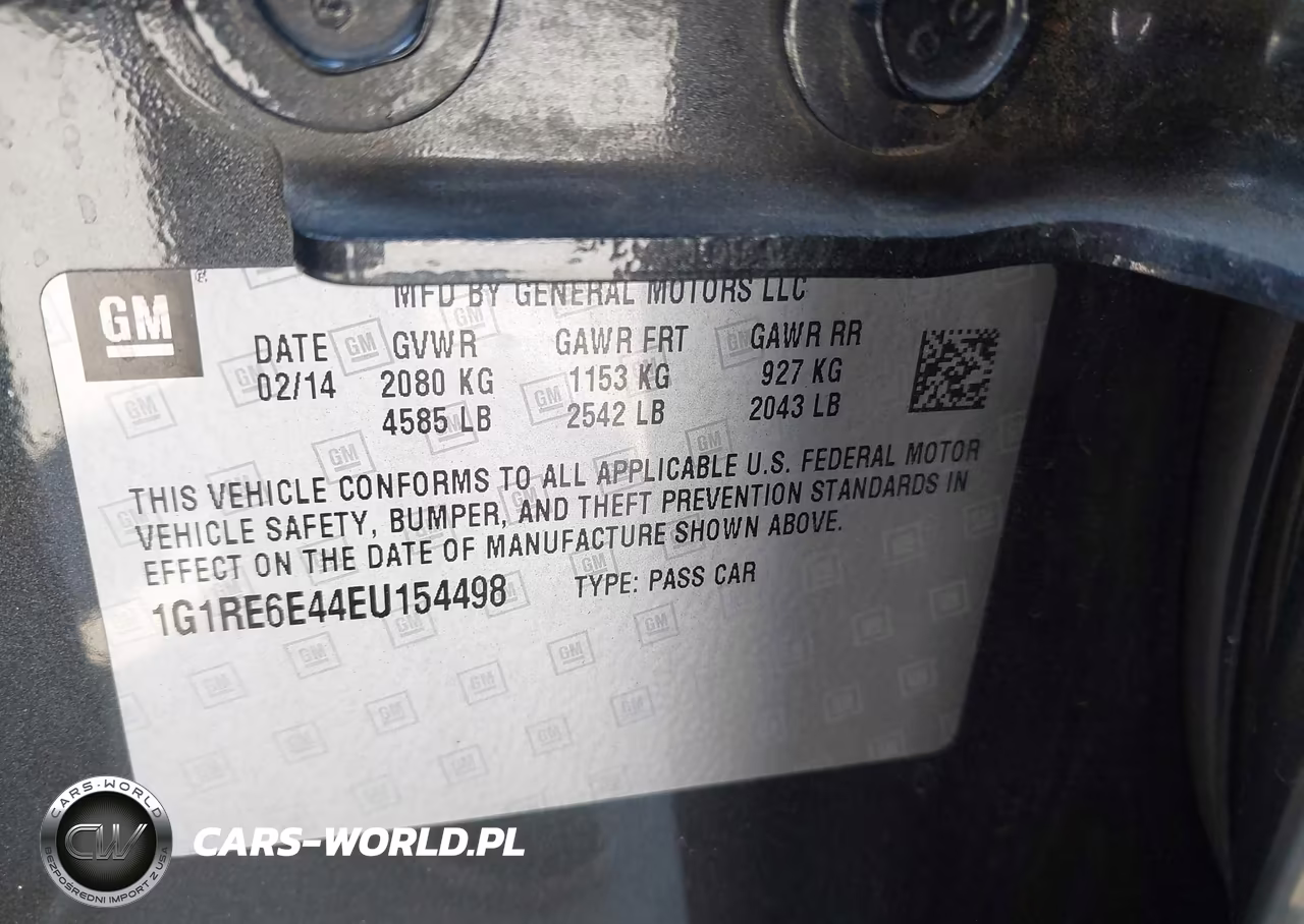 2014 Chevrolet Volt VIN:1G1RE6E44EU154498 - 9