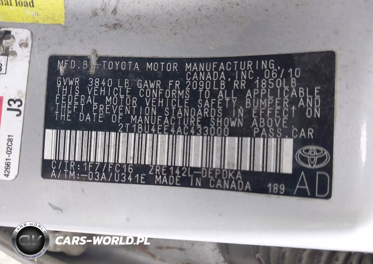 2010 Toyota Corolla Le VIN:2T1BU4EE4AC433000 - 9