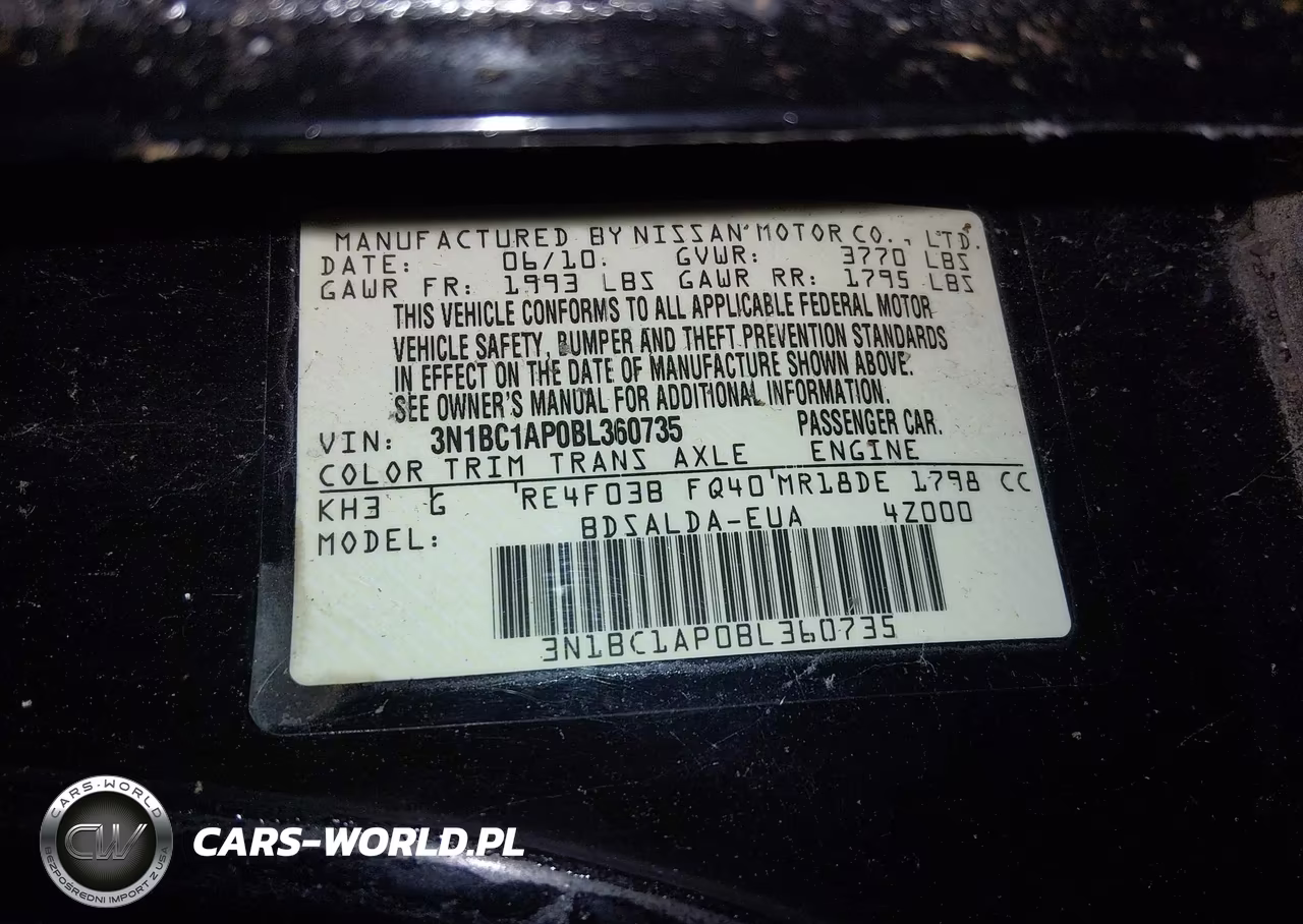 2011 Nissan Versa 1.8S VIN:3N1BC1AP0BL360735 - 9