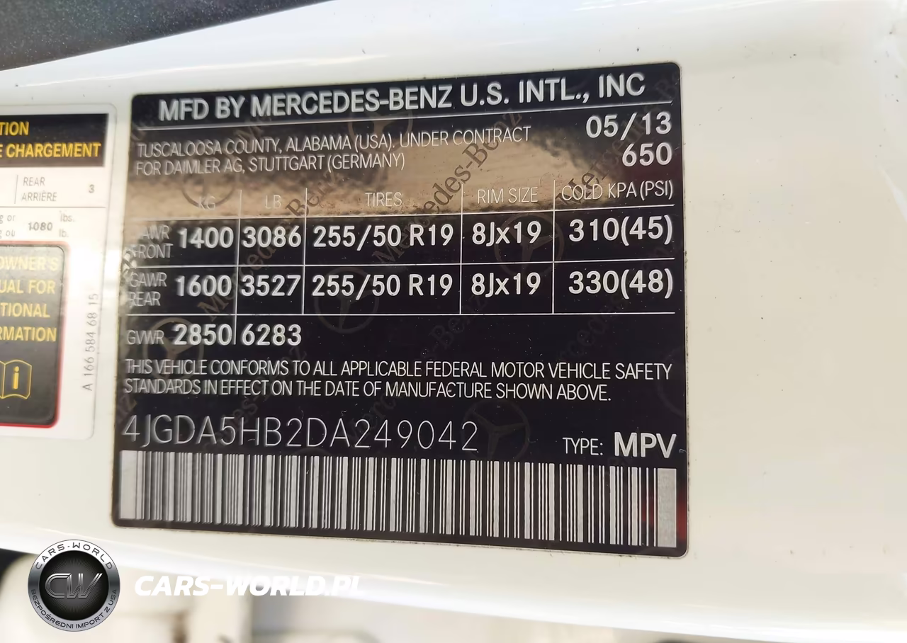 2013 Mercedes-Benz Ml 350 4Matic VIN:4JGDA5HB2DA249042 - 9
