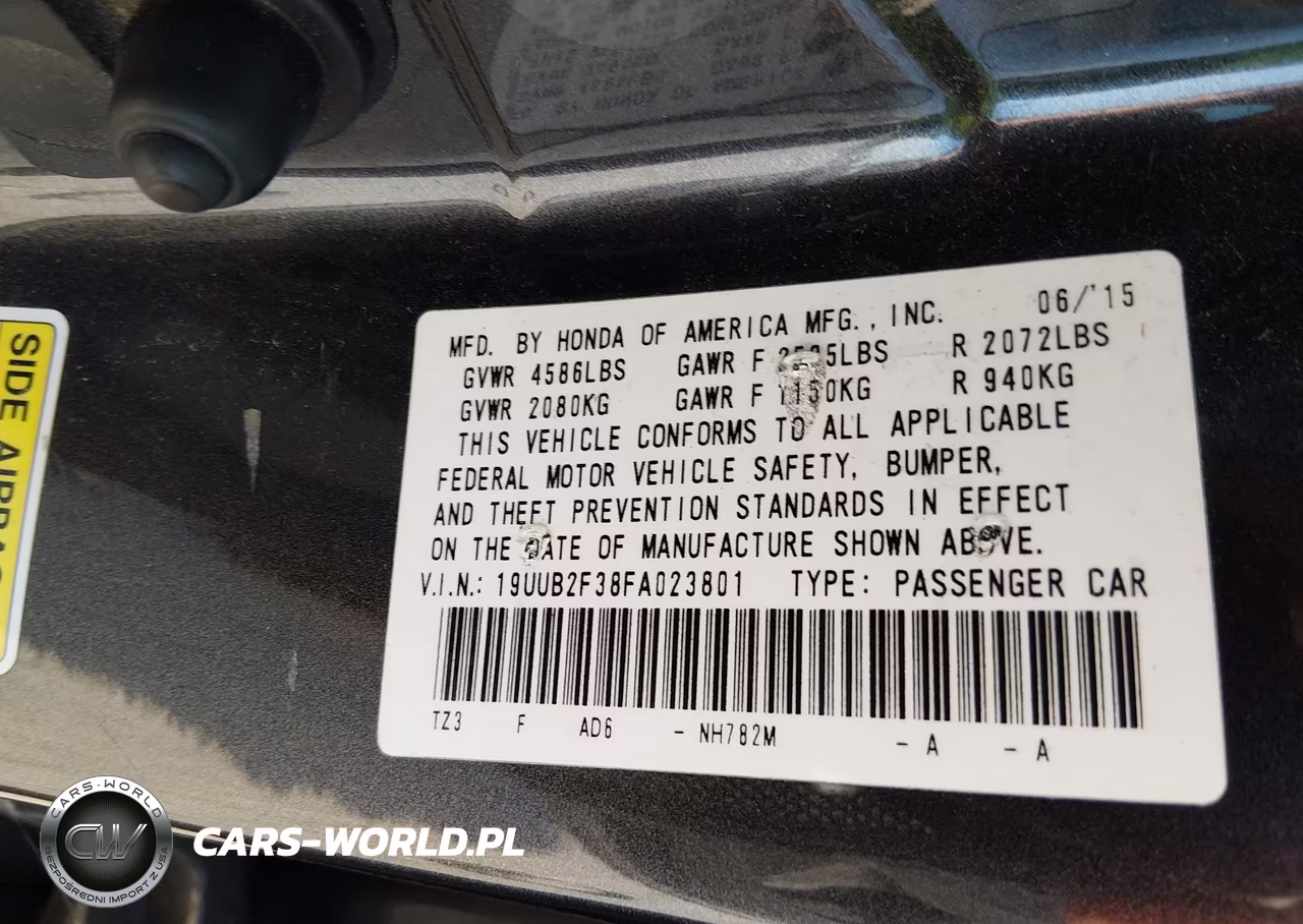 2015 Acura Tlx V6 VIN:19UUB2F38FA023801 - 9