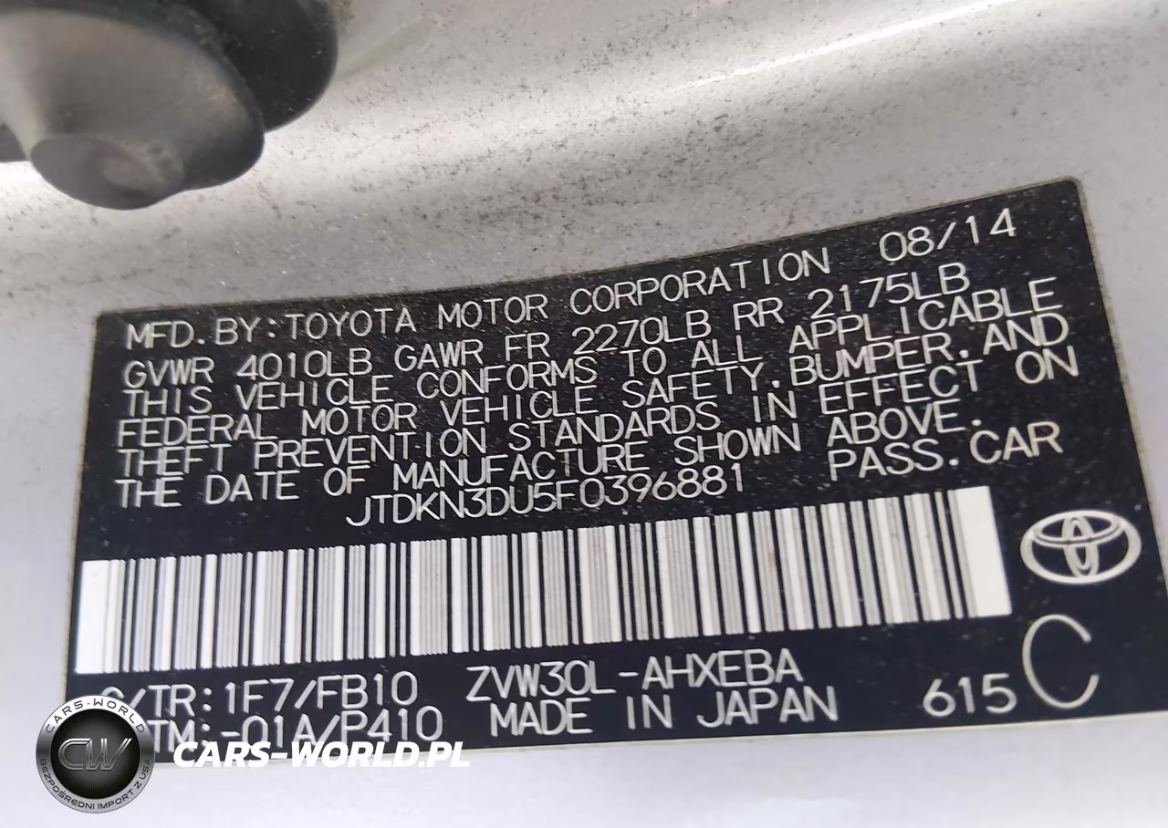 2015 Toyota Prius Two VIN:JTDKN3DU5F0396881 - 9