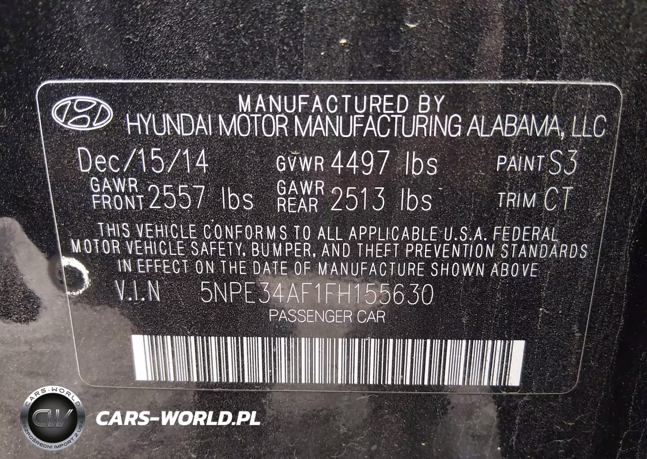 2015 Hyundai Sonata Limited VIN:5NPE34AF1FH155630 - 9