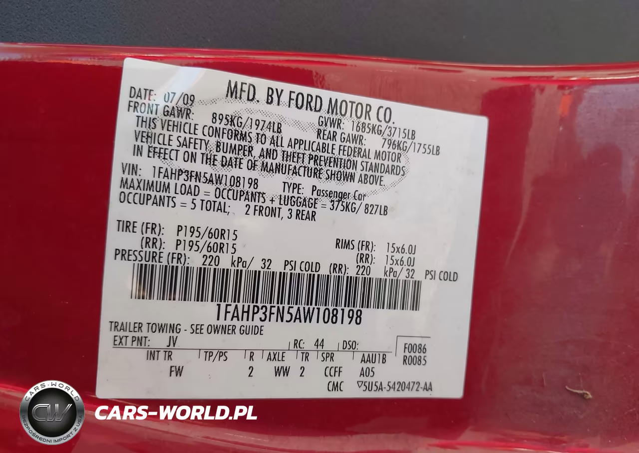 2010 Ford Focus Se VIN:1FAHP3FN5AW108198 - 9