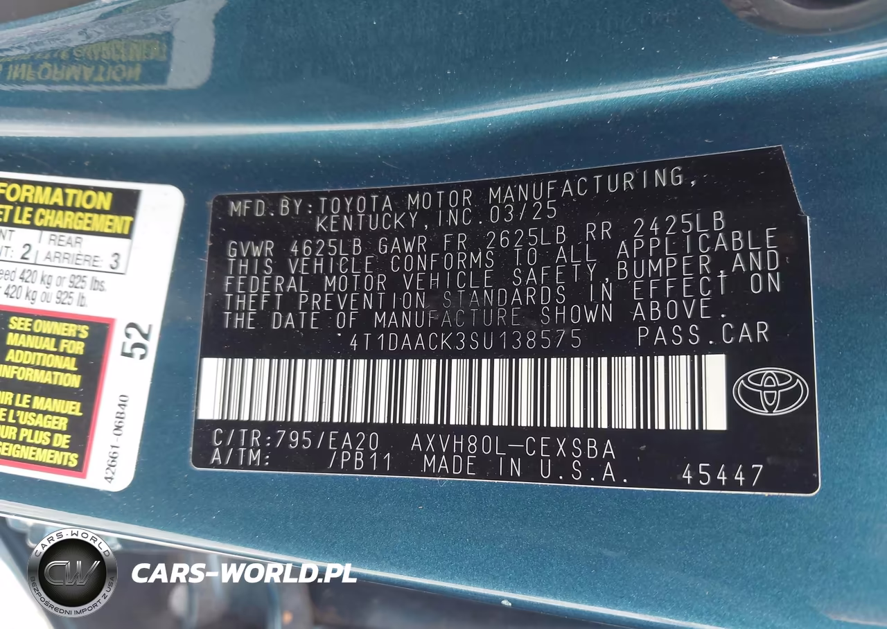 2025 Toyota Camry Se VIN:4T1DAACK3SU138575 - 9