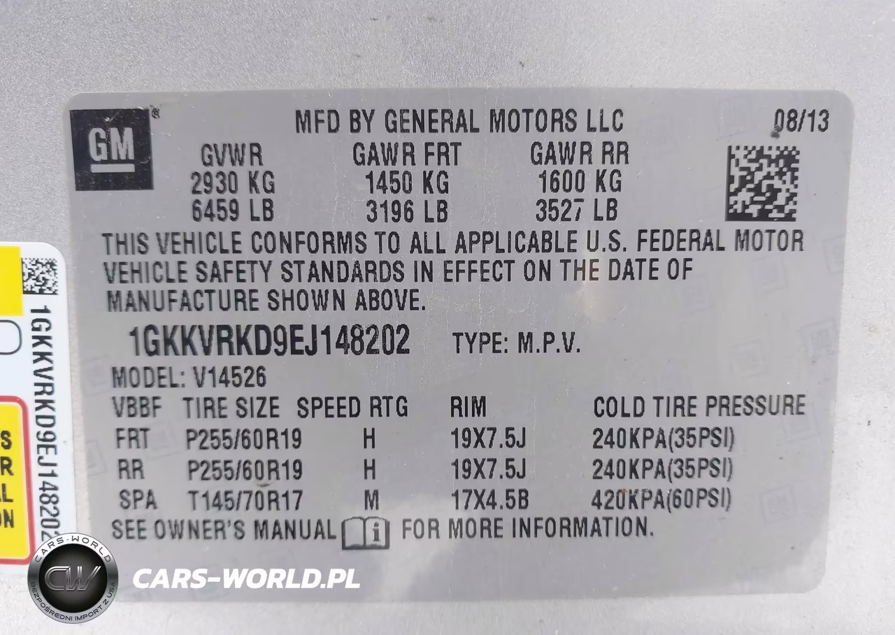 2014 GMC Acadia Slt-1 VIN:1GKKVRKD9EJ148202 - 9
