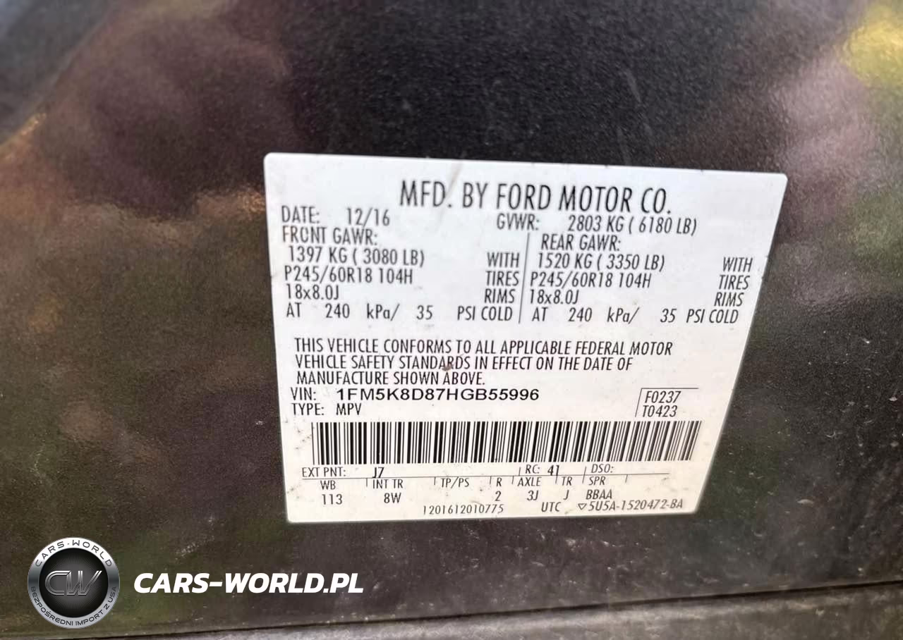 2017 Ford Explorer Xlt VIN:1FM5K8D87HGB55996 - 9
