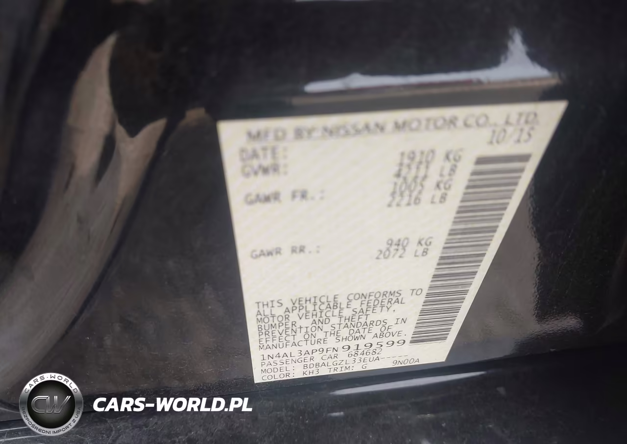 2015 Nissan Altima 2.5 S VIN:1N4AL3AP9FN919599 - 9