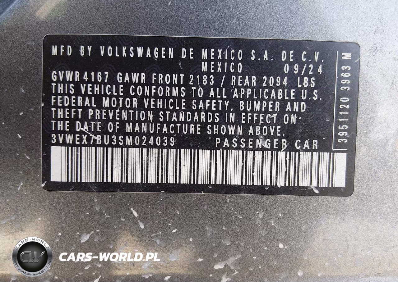 2025 Volkswagen Jetta 1.5T Se VIN:3VWEX7BU3SM024039 - 9