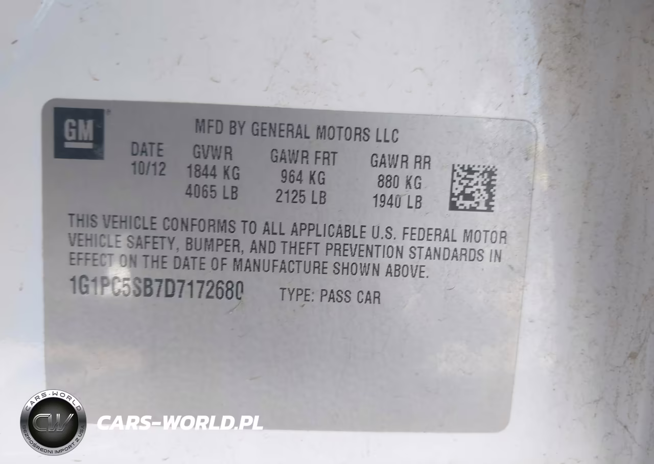 2013 Chevrolet Cruze 1Lt Auto VIN:1G1PC5SB7D7172680 - 9