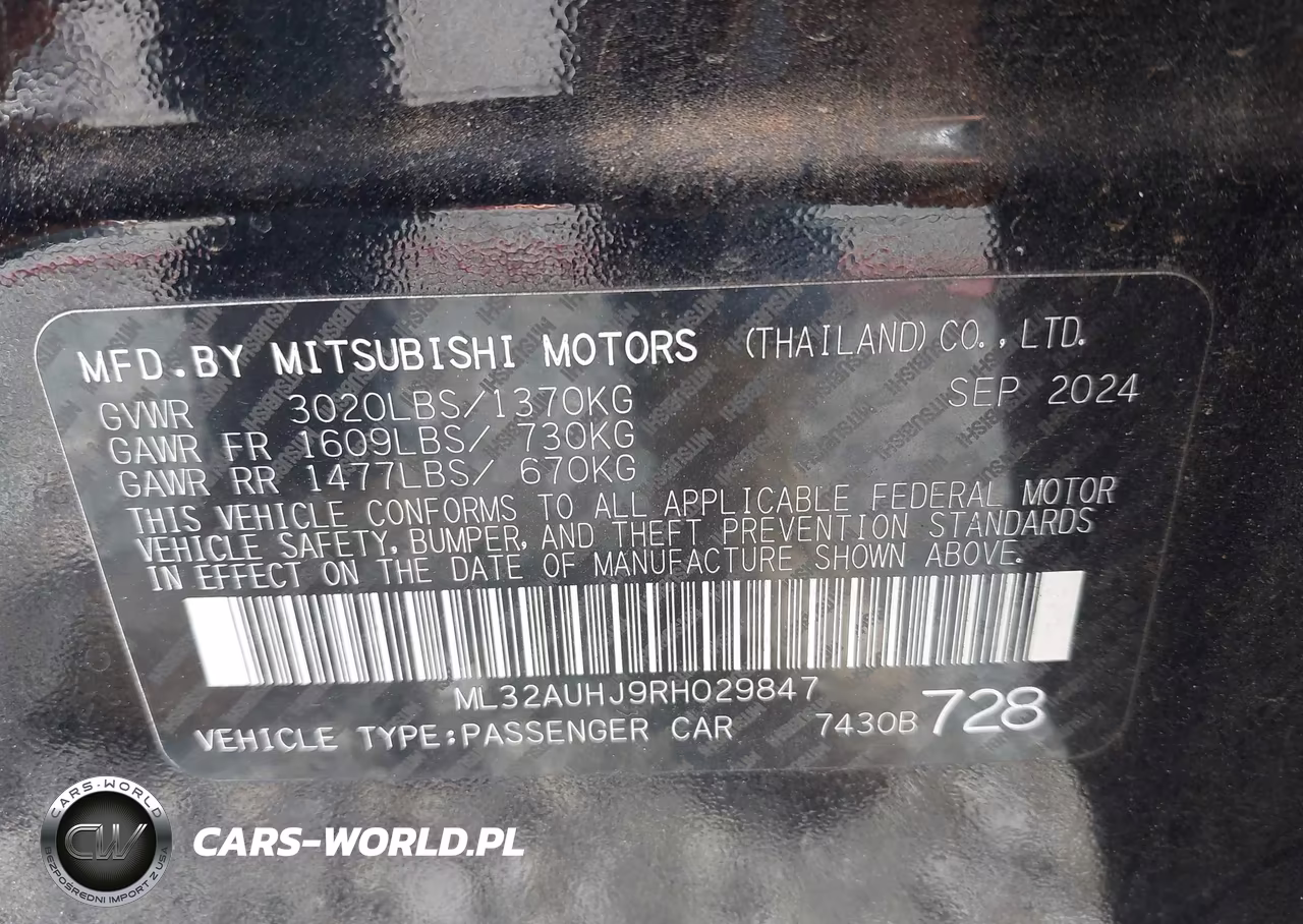 2024 Mitsubishi Mirage Es-Le VIN:ML32AUHJ9RH029847 - 9