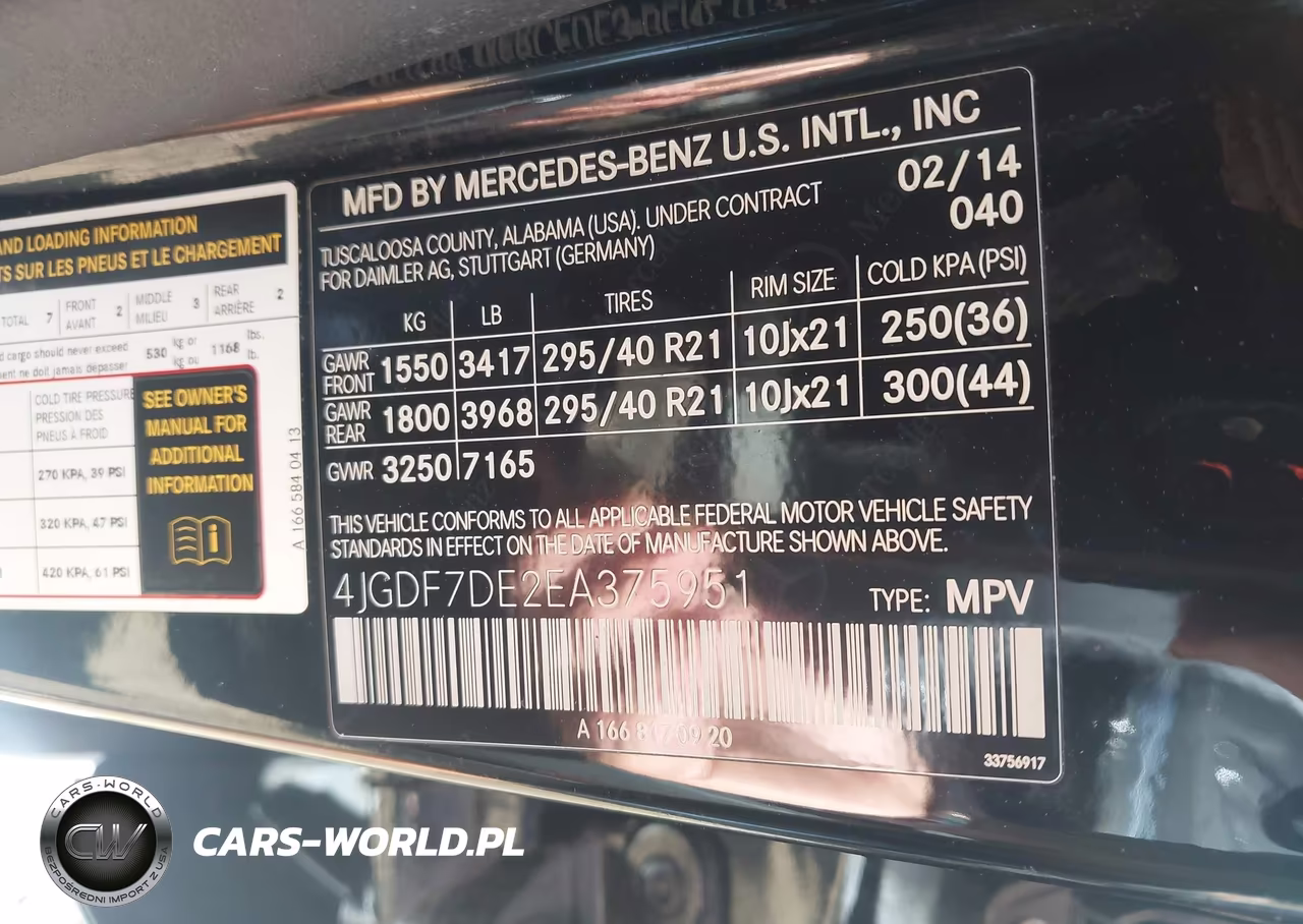 MERCEDES-BENZ GL 550 4MA VIN:4JGDF7DE2EA375951 - 9
