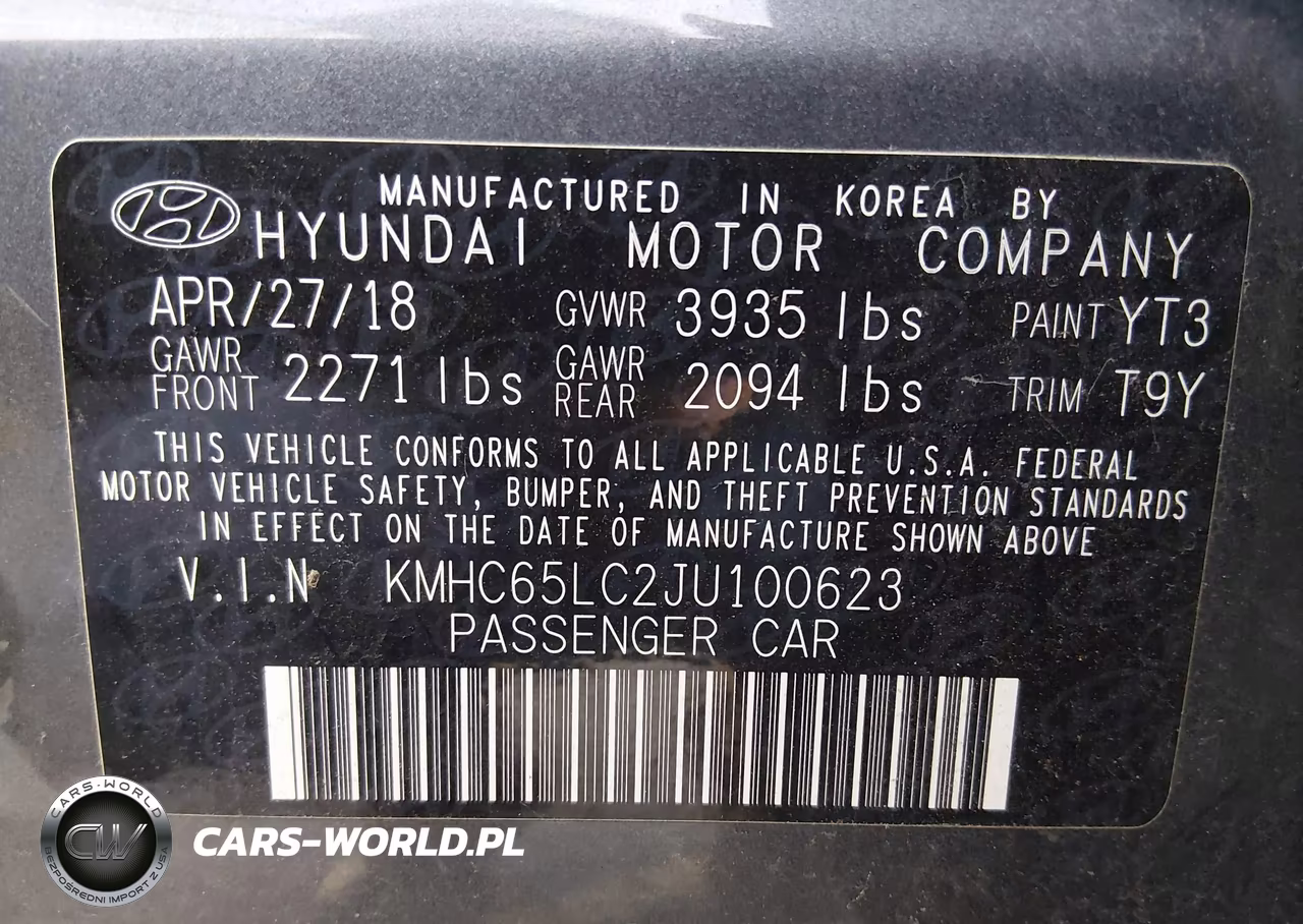 2018 Hyundai Ioniq Hybrid Blue VIN:KMHC65LC2JU100623 - 9