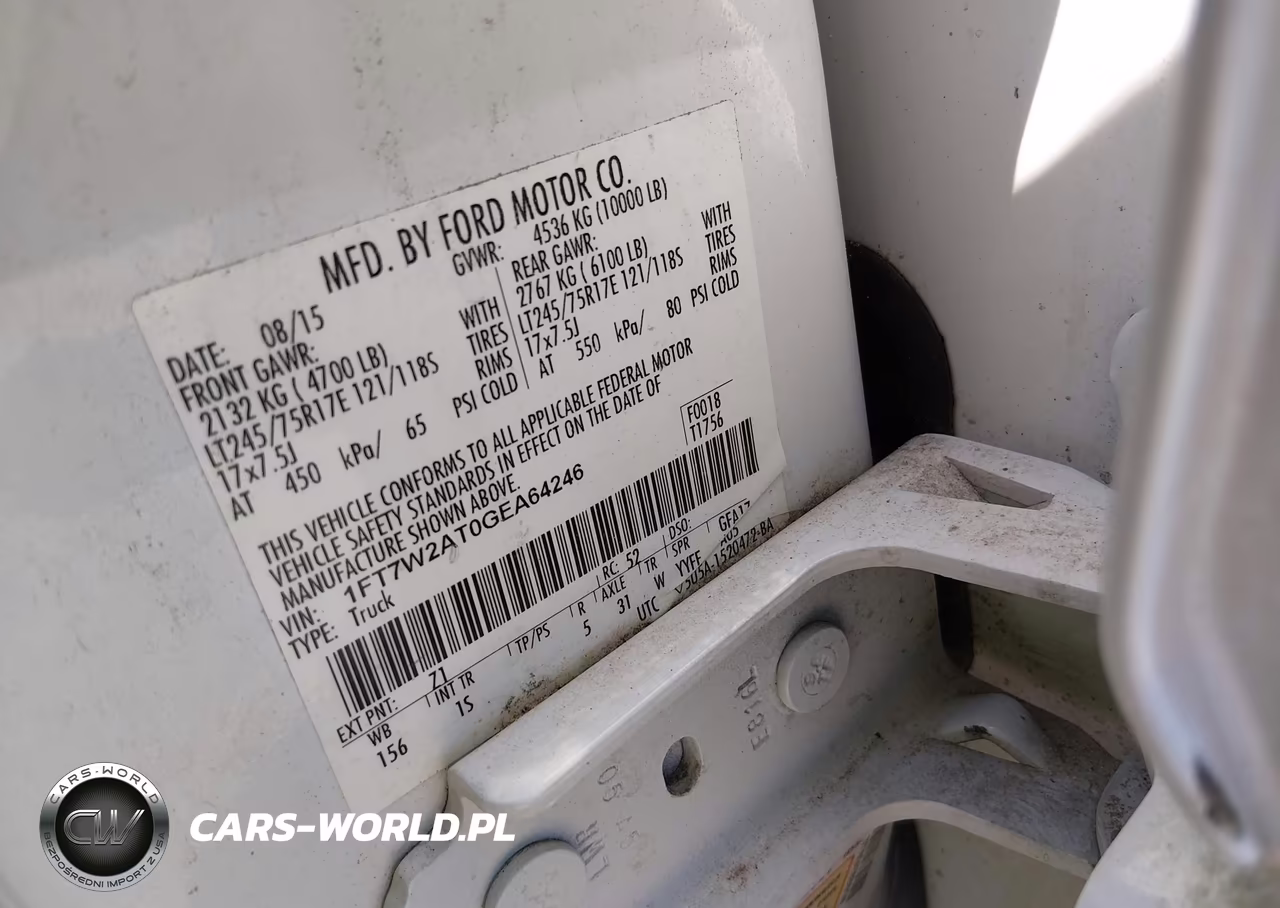 2016 Ford F-250 Xl VIN:1FT7W2AT0GEA64246 - 9