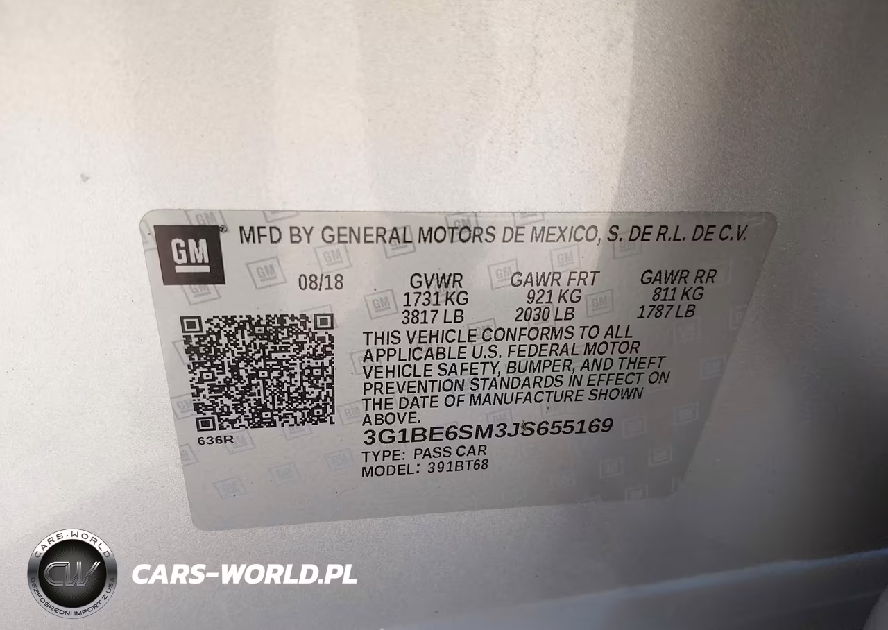 2018 Chevrolet Cruze Lt Auto VIN:3G1BE6SM3JS655169 - 9