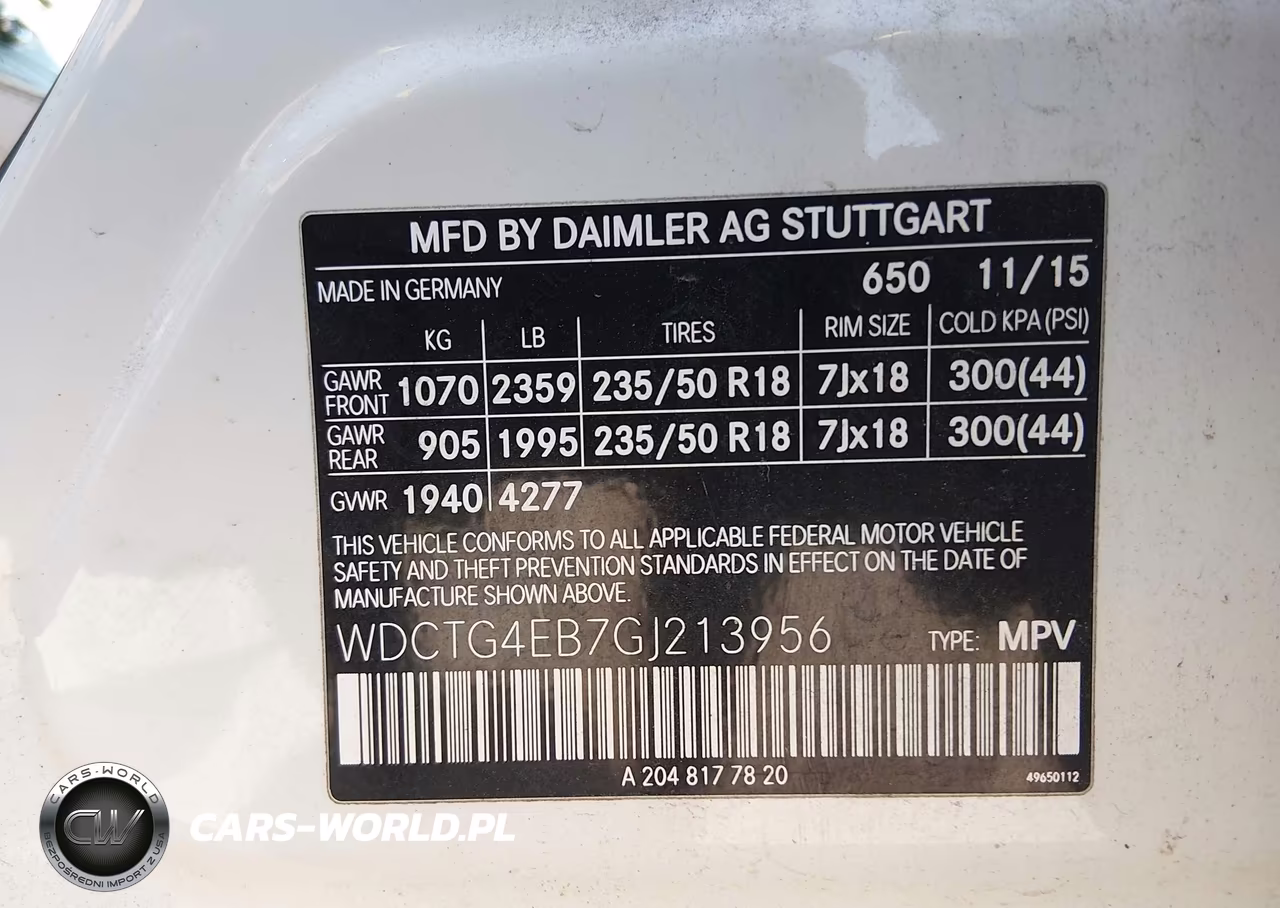 2016 Mercedes-Benz Gla 250 VIN:WDCTG4EB7GJ213956 - 9