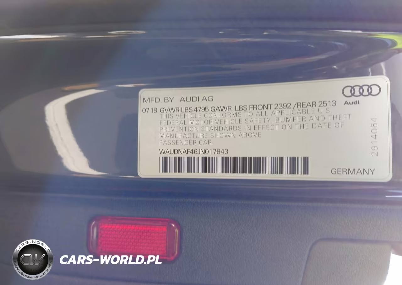 2018 Audi A4 2.0T Premium-2.0T Tech Premium VIN:WAUDNAF46JN017843 - 9