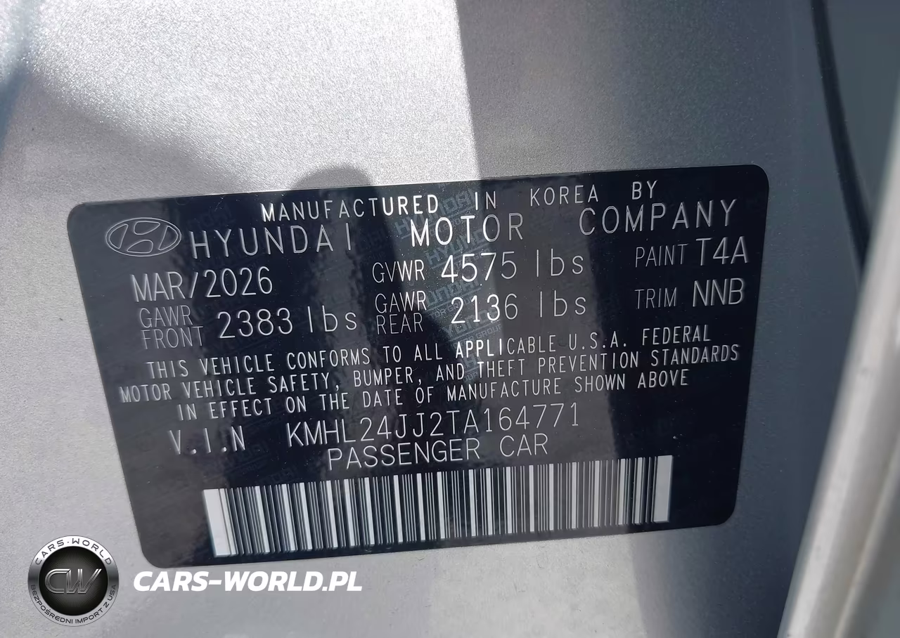2026 Hyundai Sonata Hybrid Blue VIN:KMHL24JJ2TA164771 - 9