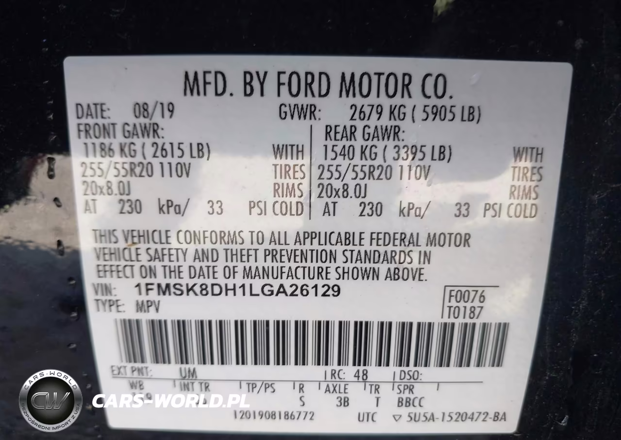 2020 Ford Explorer Xlt VIN:1FMSK8DH1LGA26129 - 9