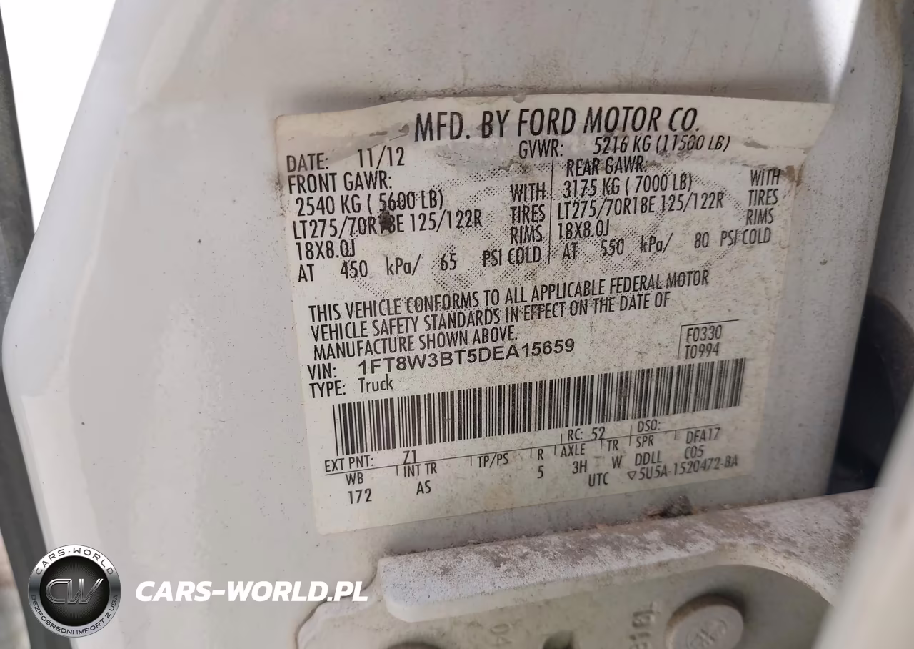 2013 Ford F-350 Xl VIN:1FT8W3BT5DEA15659 - 8