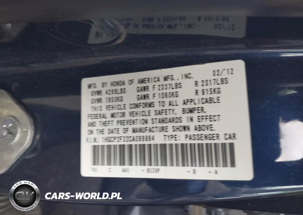 2012 Honda Accord 2.4 Lx VIN:1HGCP2F32CA099894 - 9