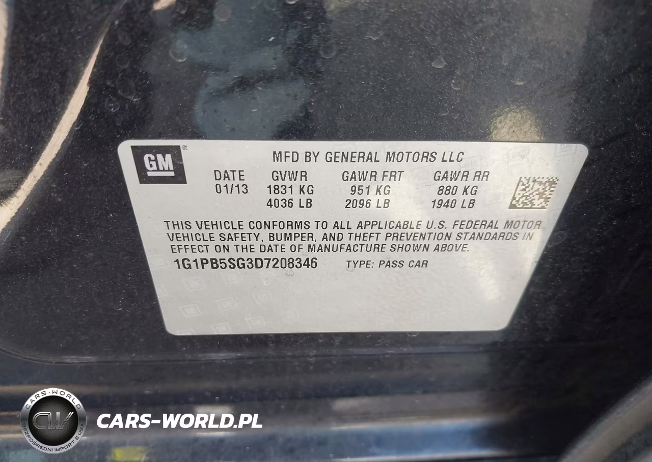 2013 Chevrolet Cruze Ls Manual VIN:1G1PB5SG3D7208346 - 9
