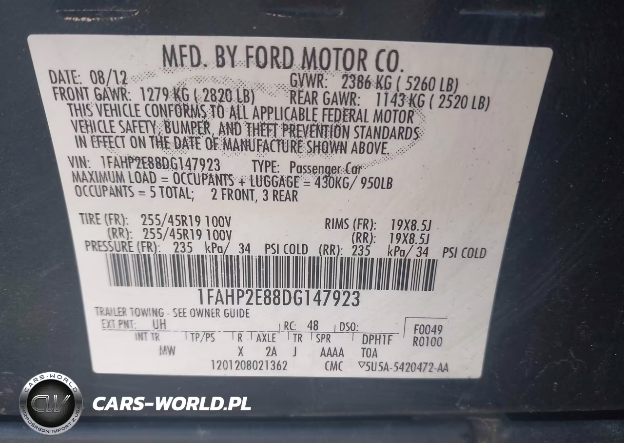 2013 Ford Taurus Sel VIN:1FAHP2E88DG147923 - 9