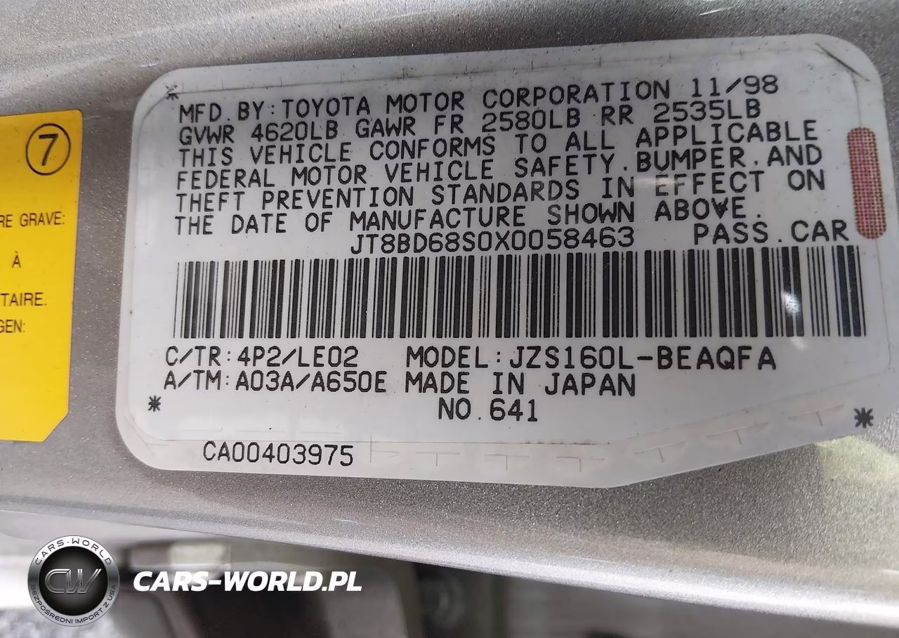 1999 Lexus Gs 300 VIN:JT8BD68S0X0058463 - 9