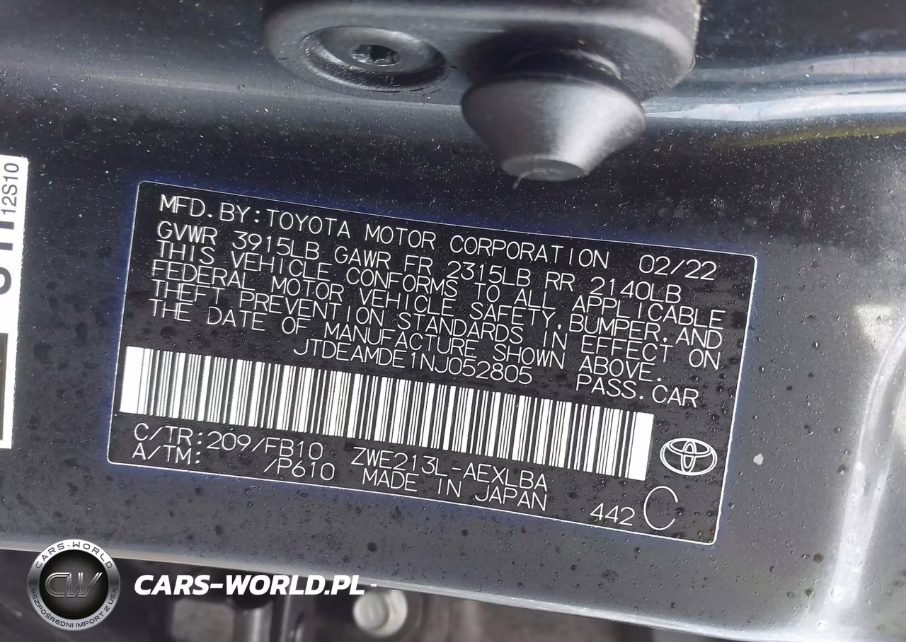 2022 Toyota Corolla Hybrid Le VIN:JTDEAMDE1NJ052805 - 9