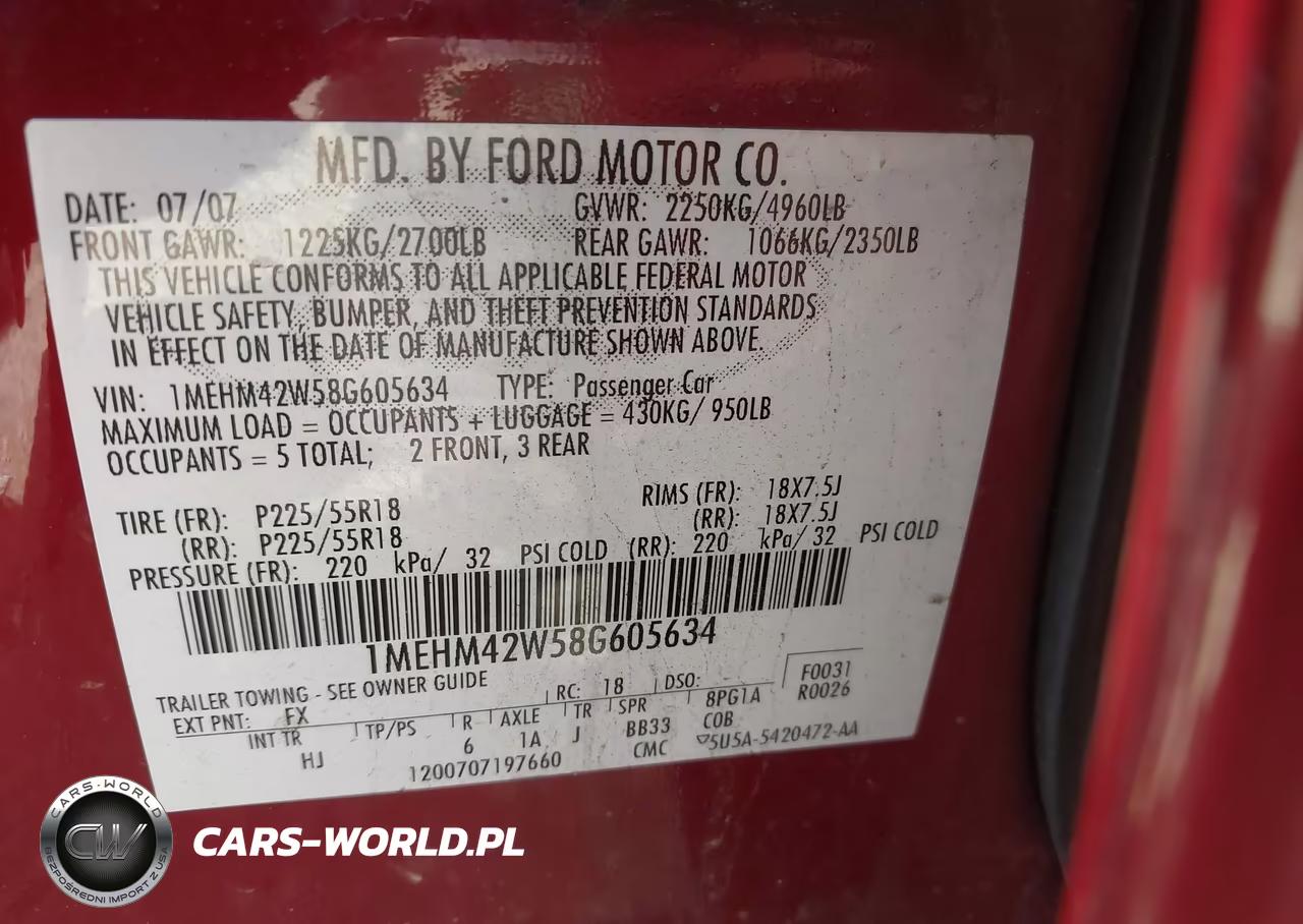 2008 Mercury Sable Premier VIN:1MEHM42W58G605634 - 9