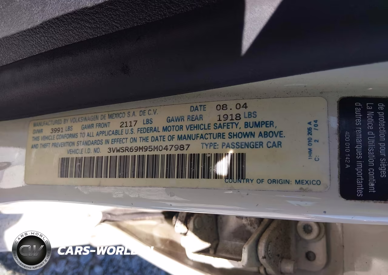 2005 Volkswagen Jetta Gls Tdi VIN:3VWSR69M95M047987 - 9