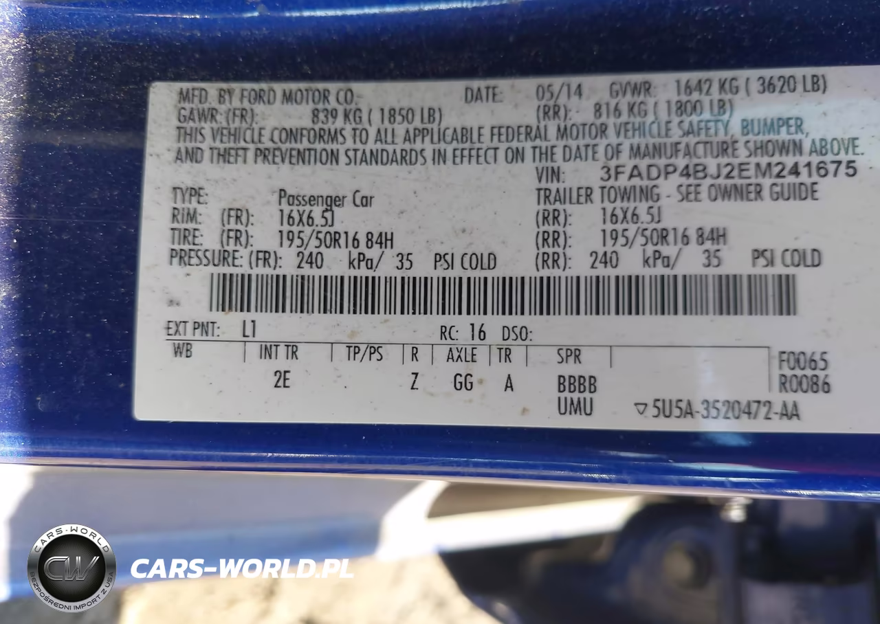 2014 Ford Fiesta Se VIN:3FADP4BJ2EM241675 - 9