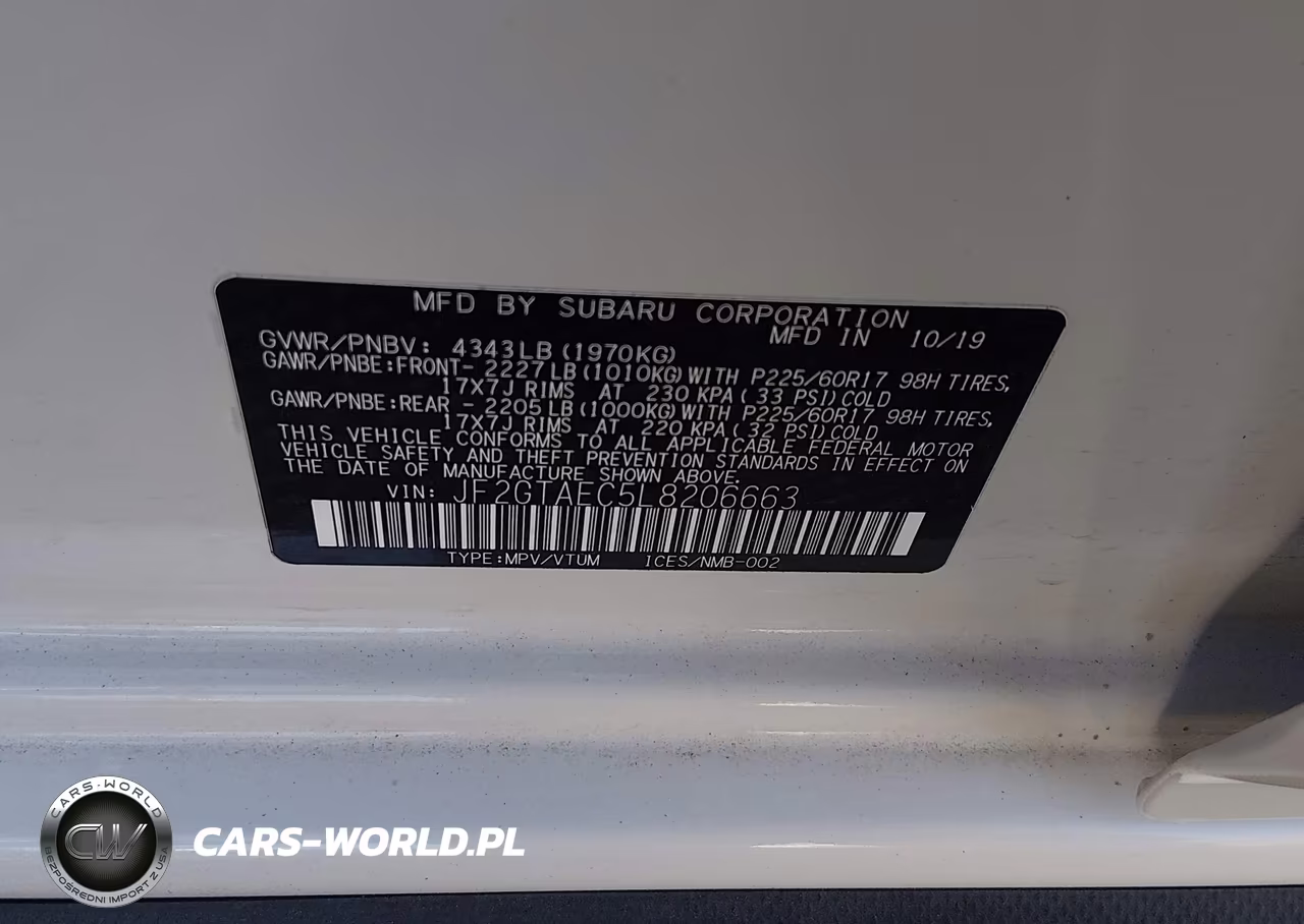 2020 Subaru Crosstrek Premium VIN:JF2GTAEC5L8206663 - 9