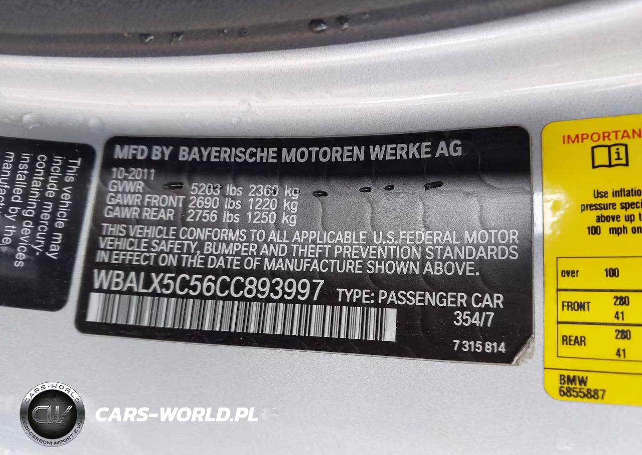 2012 BMW 650I xDrive VIN:WBALX5C56CC893997 - 9