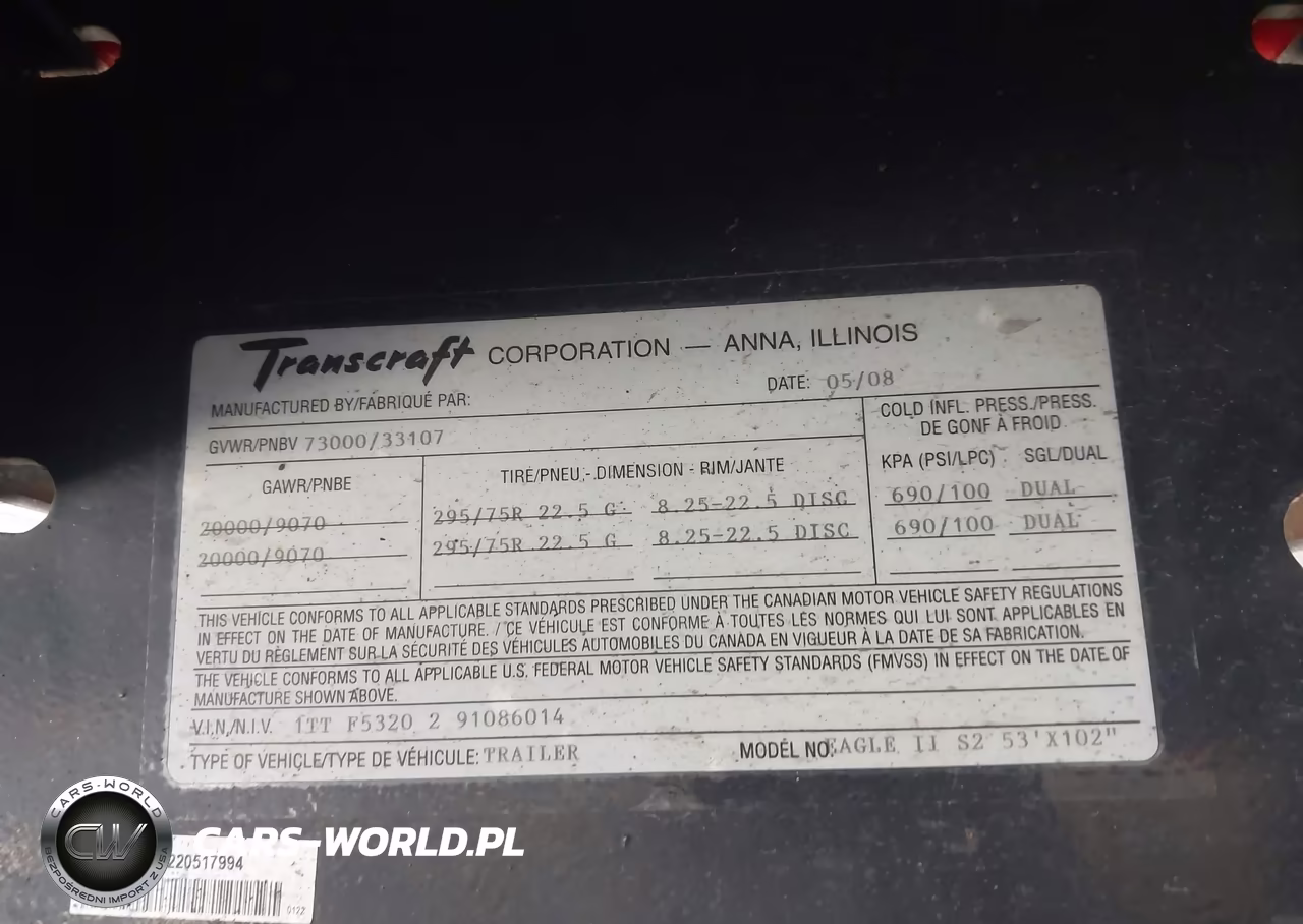 2009 Transcraft Corp Unknown VIN:1TTF5320291086014 - 9