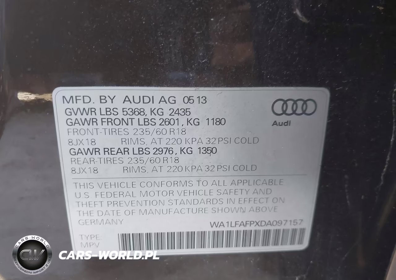 2013 Audi Q5 2.0T Premium VIN:WA1LFAFPXDA097157 - 9