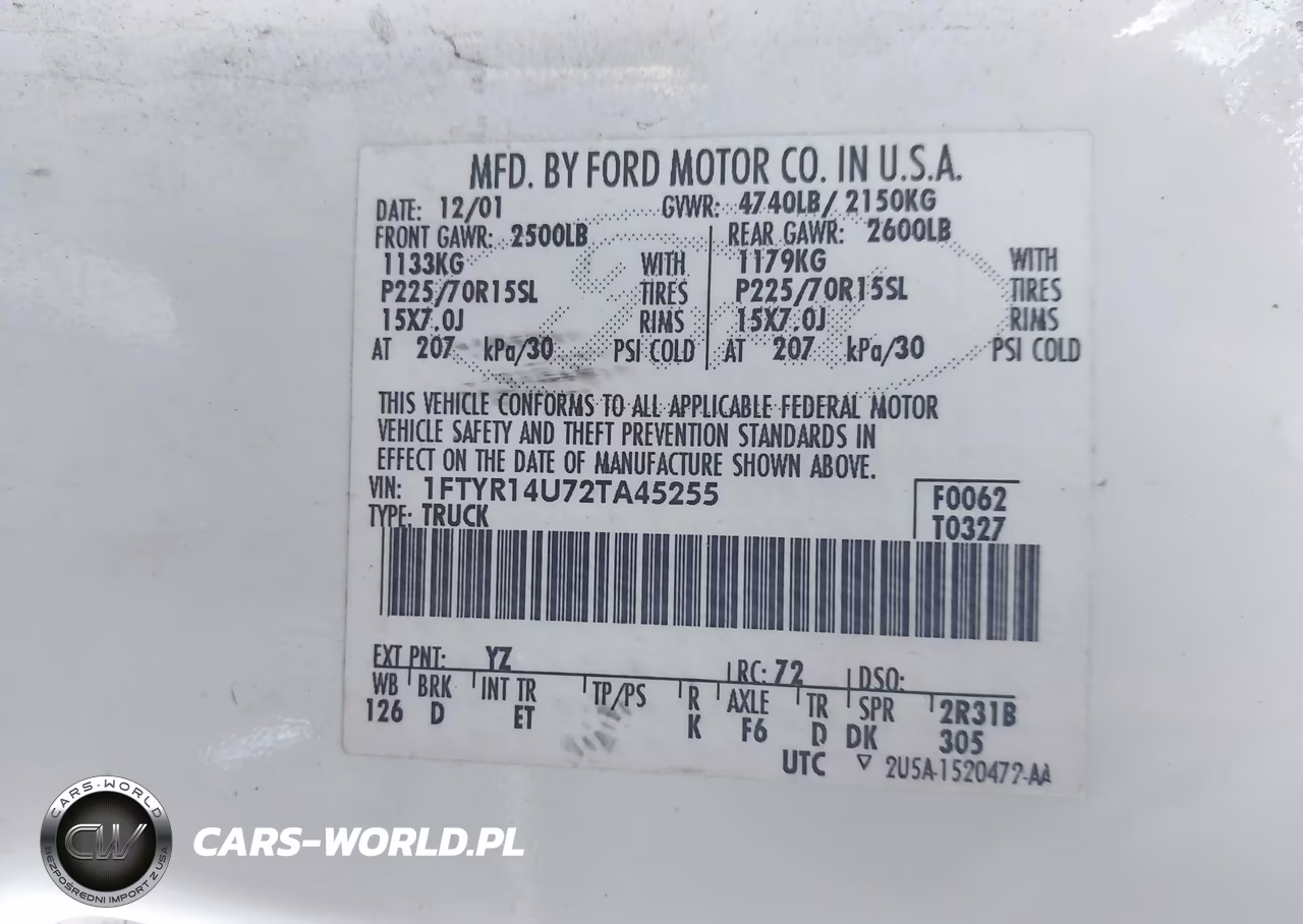 2002 Ford Ranger Edge-Tremor-Xl-Xlt VIN:1FTYR14U72TA45255 - 9