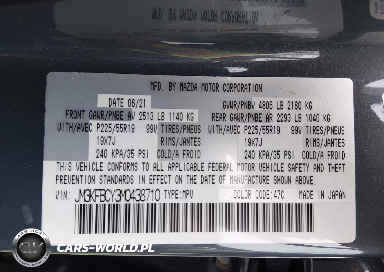 2021 Mazda Cx-5 Carbon Edition Turbo VIN:JM3KFBCY3M0438710 - 9