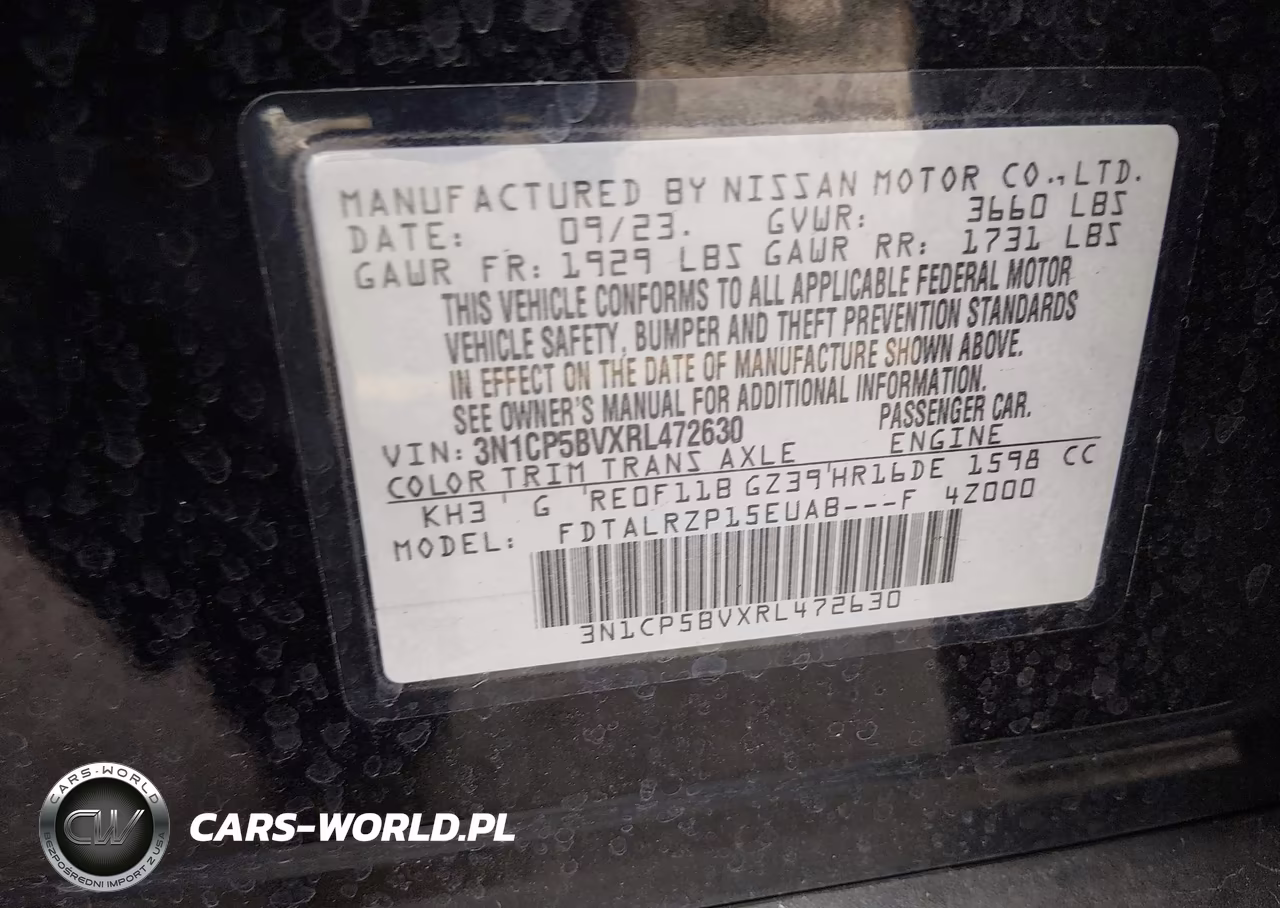 2024 Nissan Kicks S Xtronic Cvt VIN:3N1CP5BVXRL472630 - 9