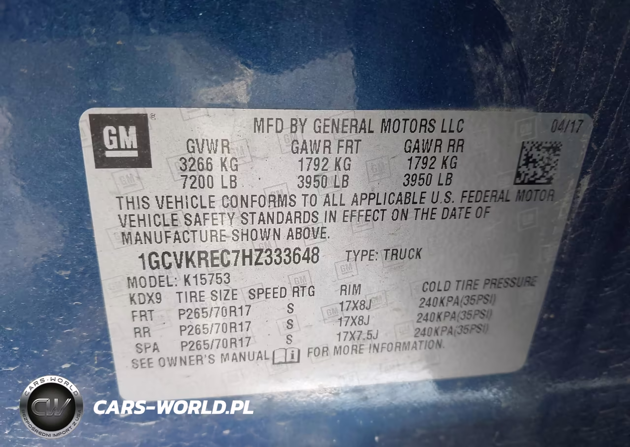 2017 Chevrolet Silverado 1500 1Lt VIN:1GCVKREC7HZ333648 - 9